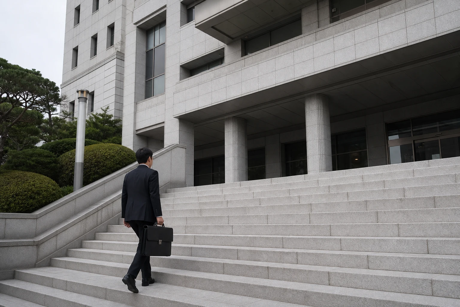 변호사 수임료 분할납부 절차와 계약 조건을 점검하는 장면